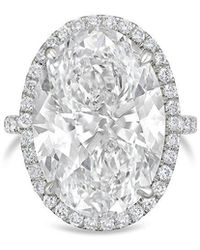 Diana M. Jewels - Diana M. 14K 3.50 Ct. Tw. Lab-Grown Diamond Halo Ring - Lyst