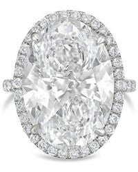 Diana M. Jewels - Diana M. Platinum 6.70 Ct. Tw. Lab-Grown Diamond Halo Ring - Lyst