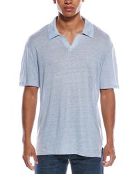 Officine Generale - Officine Generale Simon Piece-dyed Linen Polo Shirt - Lyst