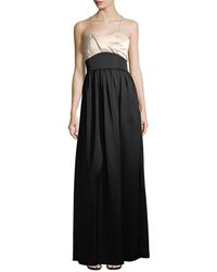 Victoria Beckham Tux Twist Silk-blend Gown - Black