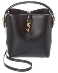 Saint Laurent - Le 37 Mini Leather Bucket Bag - Lyst