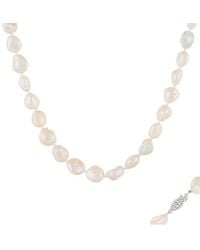 Splendid - Silver 9-10mm Freshwater Pearl Necklace - Lyst