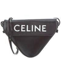 Celine - Triangle Leather Shoulder Bag - Lyst