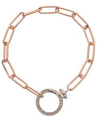 Meshmerise - 18K Over 0.15 Ct. Tw. Diamond Link Toggle Bracelet - Lyst