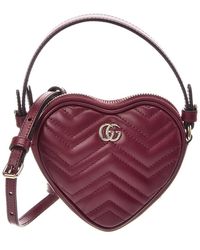 Gucci - GG Marmont Mini Leather Clutch - Lyst