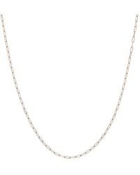 Italian Gold - 10K Rose 1.2Mm Solid Paperclip Necklace - Lyst