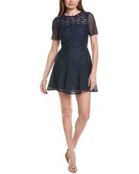 MILLY - Lana Floral Geo Combo Lace Mini Dress - Lyst