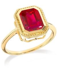 TIRAMISU - 14K Over 2.93 Ct. Tw. Lab-Grown Ruby Solitaire Ring - Lyst