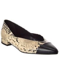 M by Bruno Magli - Parma Snake-Embossed Leather Flat - Lyst