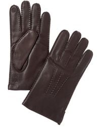 Bruno Magli - Wool-Trim Leather Gloves - Lyst