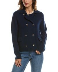 Forte - Double Breasted Wool & Cashmere-Blend Cardigan - Lyst