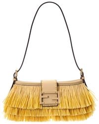 Fendi - Baby Raffia Shoulder Bag - Lyst