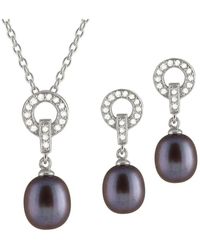 Splendid - 8Mm Pearl Cz Set - Lyst