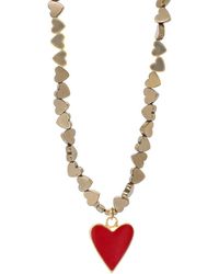 Ebru Jewelry - Love Plated Hematite Beaded Necklace - Lyst