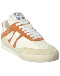 Chloé - Kick Leather & Suede Sneaker - Lyst