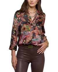 L'Agence - Dani 3/4 Sleeve Blouse - Lyst