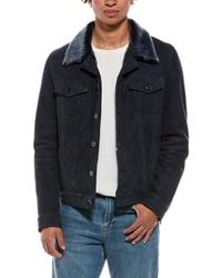 Isaia - Suede Trucker Jacket - Lyst