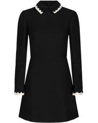 Valentino - Crepe Couture Wool & Silk-Blend Short Dress - Lyst