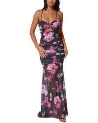 Bebe - Twist Front Mermaid Mesh Gown - Lyst