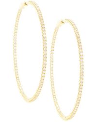 Diana M. Jewels - Fine Jewelry 14k 3.00 Ct. Tw. Diamond Hoops - Lyst