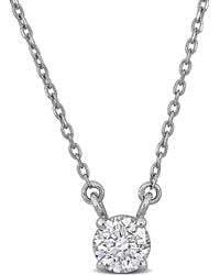 Rina Limor - 14k 0.69 Ct. Tw. Diamond Solitaire Necklace - Lyst