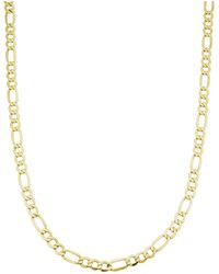 Italian Gold - 14k Figaro Chain Necklace - Lyst