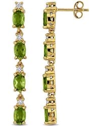 Rina Limor - 4.32 Ct. Tw. Peridot & Topaz Earrings - Lyst