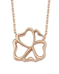 Amorium - 18k Rose Gold Vermeil Cz Lily Necklace - Lyst