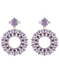 Eye Candy LA - Crystal Loop Drop Earrings - Lyst