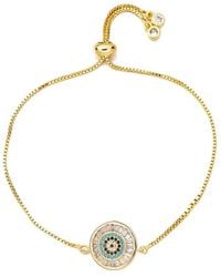 Eye Candy LA - Luxe Collection 18k Plated Cz Morocco Eye Bracelet - Lyst
