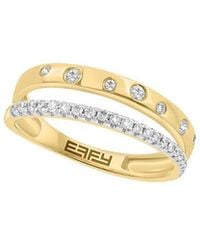 Effy Fine Jewelry - 14K 1.35 Ct. Tw. Diamond & Sapphire Ring - Lyst