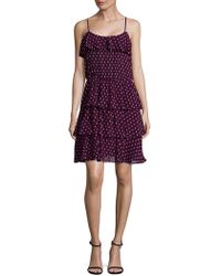 Parker Ruffle Slip-on Dress - Purple
