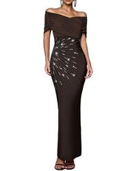 Dilireba - Off Shoulder Embellished Maxi Dress - Lyst