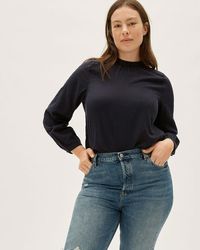 Everlane - The Double-gauze Shirred Top - Lyst