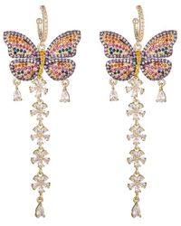 Eye Candy LA - The Luxe Collection Cz Butterfly Huggie Earrings - Lyst