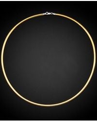 Italian Gold - 14k Two-tone Reversible Necklace - Lyst
