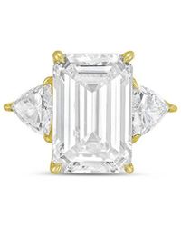 Diana M. Jewels - Diana M. 14K 4.70 Ct. Tw. Lab-Grown Diamond Three-Stone Ring - Lyst