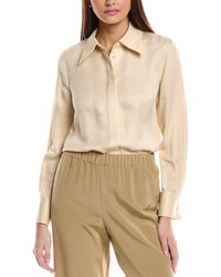 Lafayette 148 New York - French Cuffed Silk-Blend Blouse - Lyst