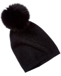 Sofiacashmere - Sofiacashmere Lurex Rib Cashmere Hat - Lyst