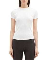 Theory - Ribbed Tiny T-Shirt - Lyst