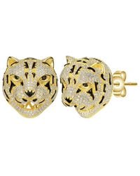 Genevive Jewelry - 14K Over Cz Earrings - Lyst