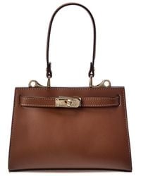 Italian Leather - Top Handle Tote - Lyst