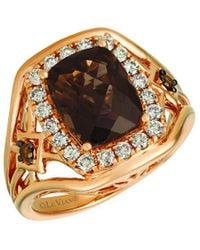 Le Vian - Chocolate Quartz® 14k Rose Gold 3.12 Ct. Tw. Diamond & Smoky Quartz Cocktail Ring - Lyst