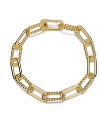 Rachel Glauber - 14k Plated Cz Link Bracelet - Lyst