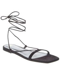 TOTEME - Tie-fastening Suede Sandal - Lyst
