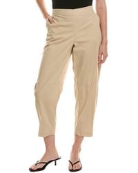 Anne Klein - Pull-On Barrel Leg Poplin Pant - Lyst