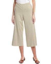 Vince - Crop Wide Linen-Blend Pant - Lyst