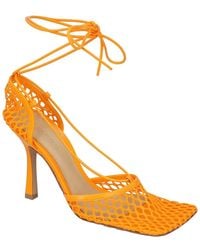 Bottega Veneta - Lambskin Leather Stretch Lace-Up Sandal, Never Worn (Authentic Pre-Loved) - Lyst