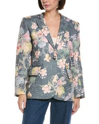 Cynthia Rowley - Printed Brocade Oversized Blazer - Lyst