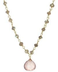 Rachel Reinhardt Jewelry - 14k Over Silver Gemstone Drop Necklace - Lyst